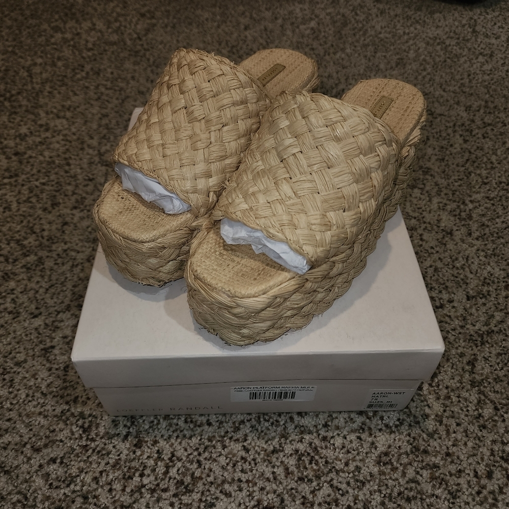 Loeffler Randall Aaron Platform Raffia Mule - Picture 3 of 5